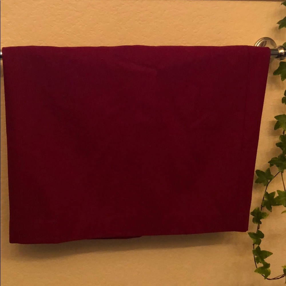 Red velvet skirt